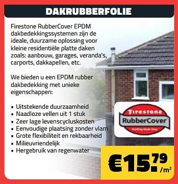 Promoties Dakrubberfolie - Firestone - Geldig van 03/07/2023 tot 31/07/2023 bij Bouwcenter Frans Vlaeminck