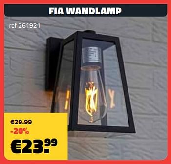 Promoties Fia wandlamp - Lutec - Geldig van 03/07/2023 tot 31/07/2023 bij Bouwcenter Frans Vlaeminck
