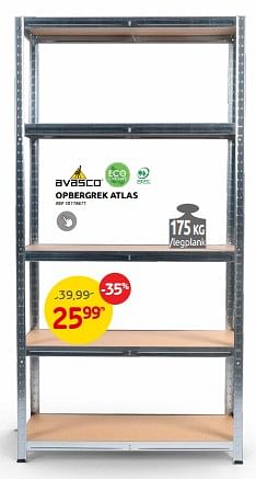 Promoties Opbergrek atlas - Avasco - Geldig van 28/06/2023 tot 17/07/2023 bij Brico
