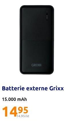 Promotions Batterie externe grixx - Grixx - Valide de 21/06/2023 à 27/06/2023 chez Action