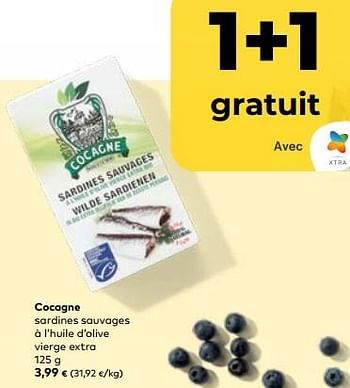 Promotions Cocagne sardines sauvages à l’huile d’olive vierge extra - Cocagne - Valide de 21/06/2023 à 18/07/2023 chez Bioplanet