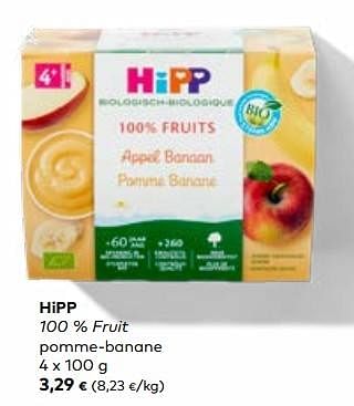 Promotions Hipp 100 % fruit pomme-banane - Hipp - Valide de 21/06/2023 à 18/07/2023 chez Bioplanet