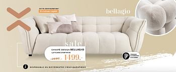Promotions Canapé design bellagio - Produit Maison - Xooon - Valide de 22/06/2023 à 26/07/2023 chez Xooon