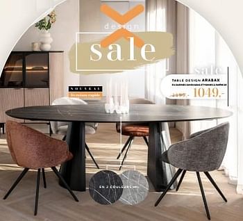 Promotions Table design arabax - Produit Maison - Xooon - Valide de 22/06/2023 à 26/07/2023 chez Xooon
