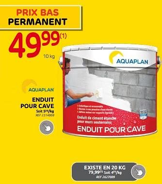 Promoties Enduit pour cave - Aquaplan - Geldig van 28/06/2023 tot 17/07/2023 bij Brico