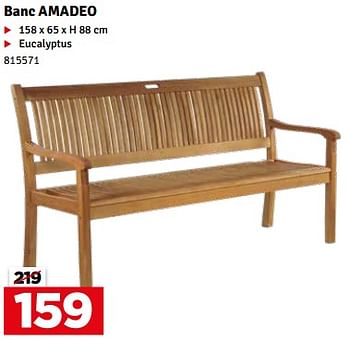 Promotions Banc amadeo - Produit maison - Mr. Bricolage - Valide de 27/06/2023 à 06/07/2023 chez Mr. Bricolage