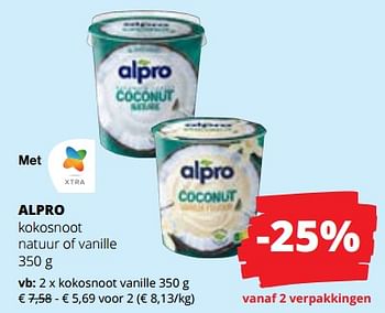 Promoties Alpro kokosnoot vanille - Alpro - Geldig van 29/06/2023 tot 12/07/2023 bij Spar (Colruytgroup)