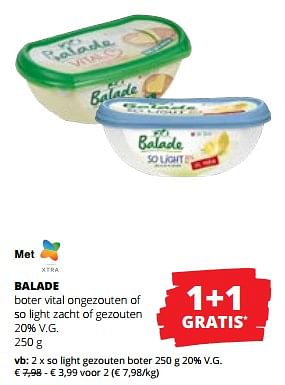 Promoties Balade so light gezouten boter - Balade - Geldig van 29/06/2023 tot 12/07/2023 bij Spar (Colruytgroup)