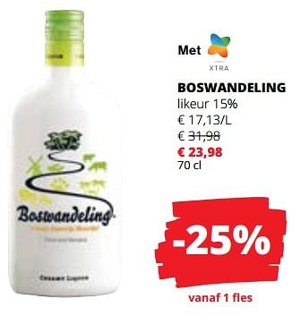 Promoties Boswandeling likeur - Boswandeling - Geldig van 29/06/2023 tot 12/07/2023 bij Spar (Colruytgroup)