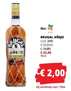Promoties Brugal añejo rum - Brugal - Geldig van 29/06/2023 tot 12/07/2023 bij Spar (Colruytgroup)