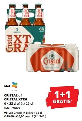 Promoties Cristal in blik - Cristal - Geldig van 29/06/2023 tot 12/07/2023 bij Spar (Colruytgroup)