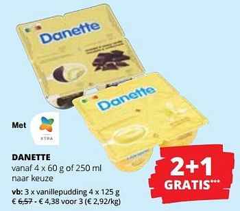 Promoties Danette vanillepudding - Danone - Geldig van 29/06/2023 tot 12/07/2023 bij Spar (Colruytgroup)