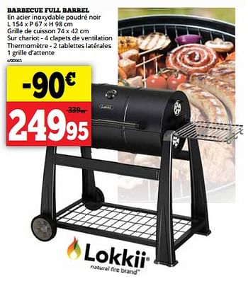 Promotions Barbecue full barrel - Lokkii - Valide de 01/07/2023 à 16/07/2023 chez Dema