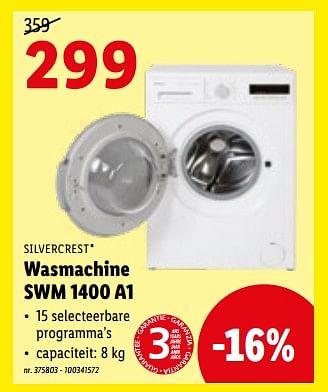Promoties Silvercrest wasmachine swm 1400 a1 - SilverCrest - Geldig van 05/07/2023 tot 11/07/2023 bij Lidl