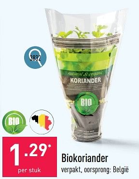 Promoties Biokoriander - Huismerk - Aldi - Geldig van 03/07/2023 tot 14/07/2023 bij Aldi