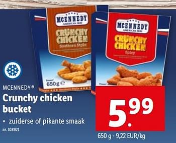 chicken - Mcennedy bucket Promotie Lidl bij Crunchy