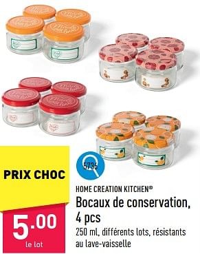 Promotions Bocaux de conservation - Home Creation Kitchen - Valide de 05/07/2023 à 14/07/2023 chez Aldi