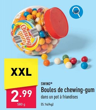 Promotions Boules de chewing-gum - SWING - Valide de 05/07/2023 à 14/07/2023 chez Aldi