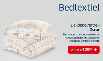 Promoties Dekbedovertrek oscar - Huismerk - Sleeplife - Geldig van 01/07/2023 tot 31/07/2023 bij Sleeplife