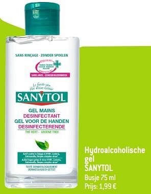 Promotions Hydroalcoholische gel sanytol - Sanytol - Valide de 28/06/2023 à 04/07/2023 chez Smatch