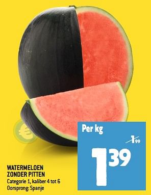 Promoties Watermeloen zonder pitten - Huismerk - Smatch - Geldig van 28/06/2023 tot 04/07/2023 bij Smatch