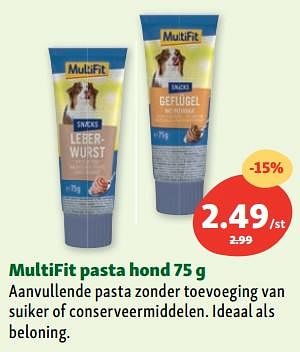 Promoties Multifit pasta hond - Multifit - Geldig van 05/07/2023 tot 12/07/2023 bij Maxi Zoo