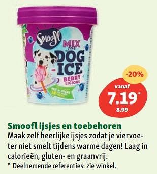 Promoties Smoofl ijsjes en toebehoren - Smoofl - Geldig van 05/07/2023 tot 12/07/2023 bij Maxi Zoo