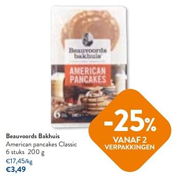 Promoties Beauvoords bakhuis american pancakes classic - Beauvoords Bakhuis - Geldig van 28/06/2023 tot 11/07/2023 bij OKay