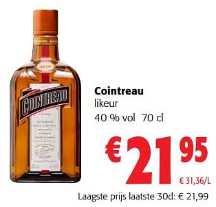 Promoties Cointreau likeur - Cointreau - Geldig van 28/06/2023 tot 11/07/2023 bij Colruyt