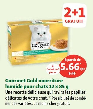 Promotions Gourmet gold nourriture humide pour chats - Purina - Valide de 05/07/2023 à 12/07/2023 chez Maxi Zoo