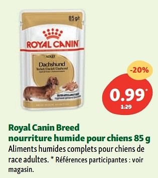 Promotions Royal canin breed nourriture humide pour chiens - Royal Canin - Valide de 05/07/2023 à 12/07/2023 chez Maxi Zoo