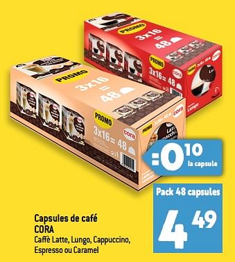 Promotions Capsules de café cora - Produit Maison - Smatch - Valide de 28/06/2023 à 04/07/2023 chez Smatch
