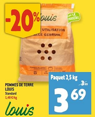Promotions Pommes de terre louis - Louis - Valide de 28/06/2023 à 04/07/2023 chez Smatch