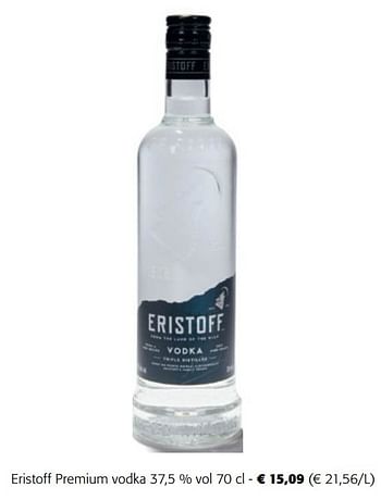 Promoties Eristoff premium vodka - Eristoff - Geldig van 28/06/2023 tot 11/07/2023 bij Colruyt