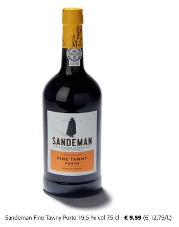 Promoties Sandeman fine tawny porto - Sandeman - Geldig van 28/06/2023 tot 11/07/2023 bij Colruyt