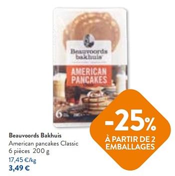 Promotions Beauvoords bakhuis american pancakes classic - Beauvoords Bakhuis - Valide de 28/06/2023 à 11/07/2023 chez OKay