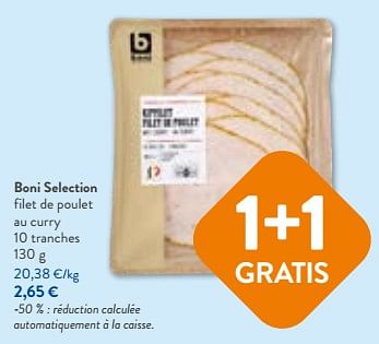 Promoties Boni selection filet de poulet au curry - Boni - Geldig van 28/06/2023 tot 11/07/2023 bij OKay