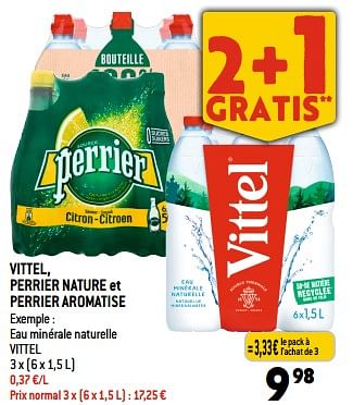 Promotions Eau minérale naturelle vittel - Vittel - Valide de 28/06/2023 à 04/07/2023 chez Louis Delhaize