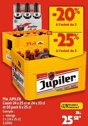 Promotions Pils jupiler - Jupiler - Valide de 28/06/2023 à 04/07/2023 chez Louis Delhaize