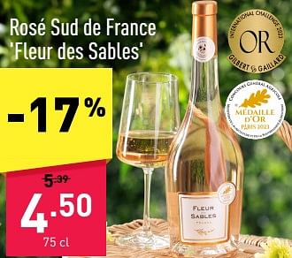 Promoties Rosé sud de france fleur des sables - Rosé wijnen - Geldig van 10/07/2023 tot 21/07/2023 bij Aldi