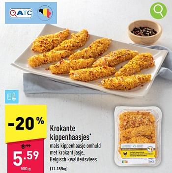 Promoties Krokante kippenhaasjes - Huismerk - Aldi - Geldig van 10/07/2023 tot 21/07/2023 bij Aldi