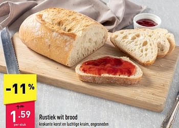 Promoties Rustiek wit brood - Huismerk - Aldi - Geldig van 10/07/2023 tot 21/07/2023 bij Aldi