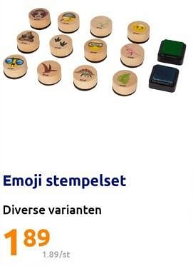 Promoties Emoji stempelset - Emoji - Geldig van 28/06/2023 tot 04/07/2023 bij Action