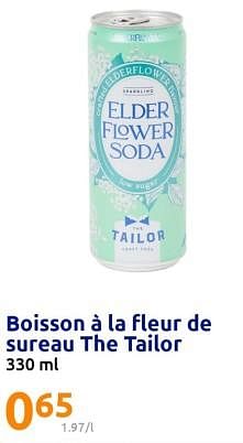 Promotions Boisson à la fleur de sureau the tailor - The Tailor - Valide de 28/06/2023 à 04/07/2023 chez Action