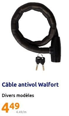 Promotions Câble antivol walfort - Walfort - Valide de 28/06/2023 à 04/07/2023 chez Action
