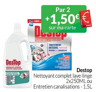 Destop Destop nettoyant complet lave-linge ou entretien canalisations - En  promotion chez Intermarche