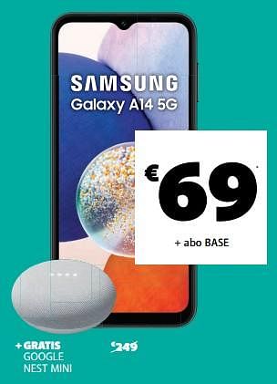 Promoties Samsung galaxy a14 5g - Samsung - Geldig van 30/06/2023 tot 26/07/2023 bij Base