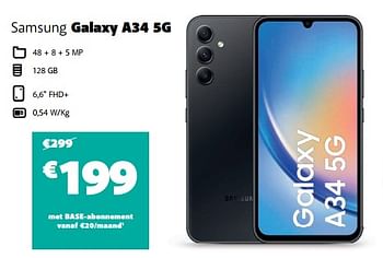 Promotions Samsung galaxy a34 5g - Samsung - Valide de 30/06/2023 à 26/07/2023 chez Base