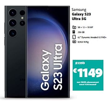 Promoties Samsung galaxy s23 ultra 5g - Samsung - Geldig van 30/06/2023 tot 26/07/2023 bij Base
