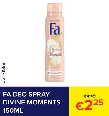 Promoties Fa deo spray divine moments - Fa - Geldig van 01/07/2023 tot 31/07/2023 bij Euro Shop